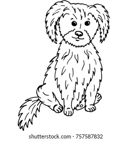 Hand Drawn Sketch Style Puppies Vector Stock Vector (Royalty Free ...