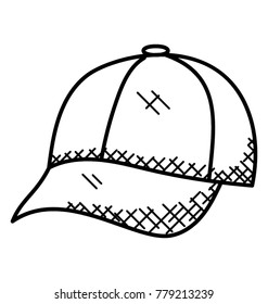 
Hand drawn sketch of summer sun shade cap
