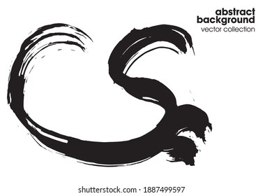 Hand drawn sketch textures elements. Vector illustration of abstract brush srokes.