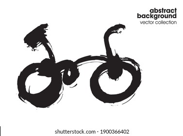 Hand drawn sketch textures elements. Vector illustration of abstract brush srokes.