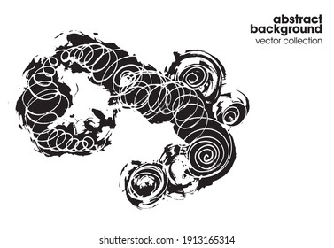 Hand drawn sketch textures elements. Vector illustration of abstract brush srokes.