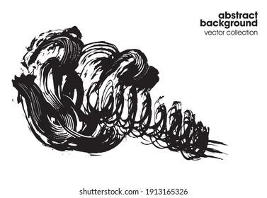 Hand drawn sketch textures elements. Vector illustration of abstract brush srokes.