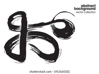 Elementos de texturas dibujadas a mano. Ilustración vectorial de brocas abstractas.