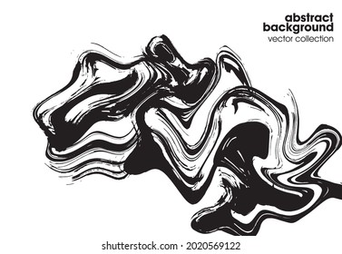 Éléments de textures dessinées à la main. Illustration vectorielle de pointes de brosse abstraites.