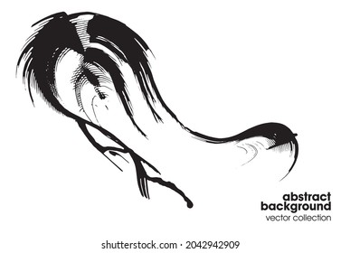 Hand drawn sketch textures elements. Vector illustration of abstract brush srokes.