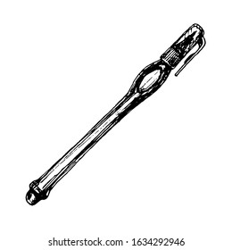 Hand drawn Сorrector-pen sketch. Vector doodle illustration.