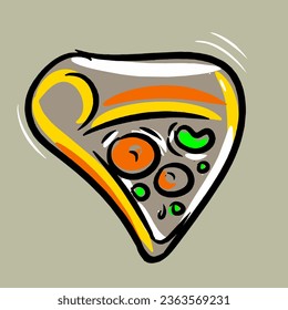 hand drawn sketch vector logo pizza