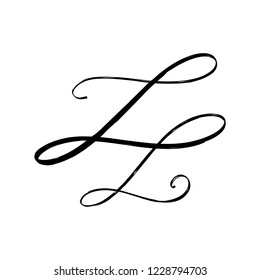 Hand drawn sketch, vintage signature. Vector art. Isolated on white background.