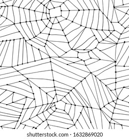 Hand drawn sketch web. Vector seamless pattern. Doodle design for wallpaper, cloth, print products. 