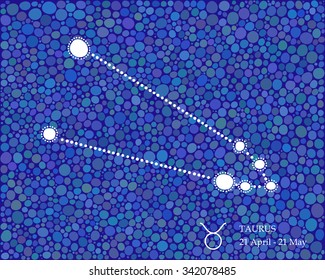 Hand drawn sketch Zodiac sign illustration. Taurus constellation
