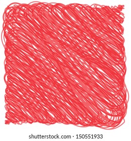 Hand drawn sketched school christmas pencil red line background