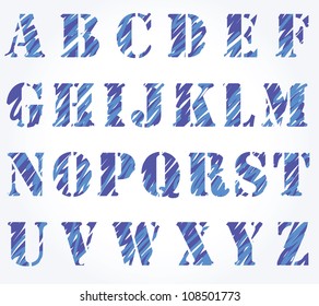 alfabeto vector dibujado a mano