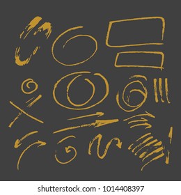Hand drawn sketchy elements for your design. 