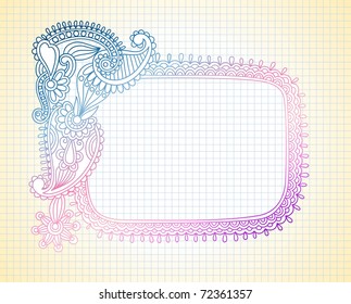 Hand Drawn Sketchy Notebook Doodle Frame