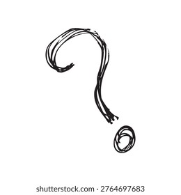 Hand Drawn Sketchy Question Mark Doodle Vector Illustration
