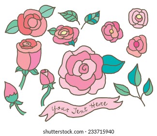 Hand Drawn Sketchy Roses