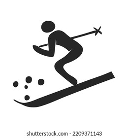 Hand drawn Ski vector illustration