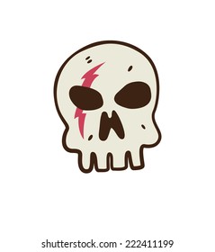 hand drawn skull