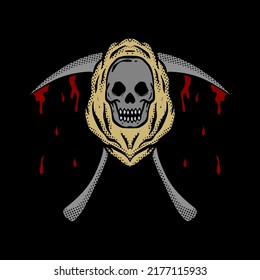 hand drawn Skull devil illustration for tshirt jacket hoodie can be used for stickers etc