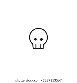 Hand  drawn skull icon isolated on white background,vector illustration eps10