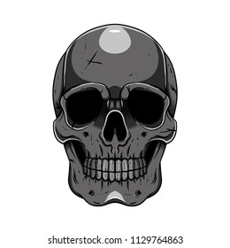 hand drawn skull illustration