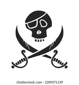 Hand Drawn Skull Swords Vector Illustration Stock Vector (Royalty Free ...