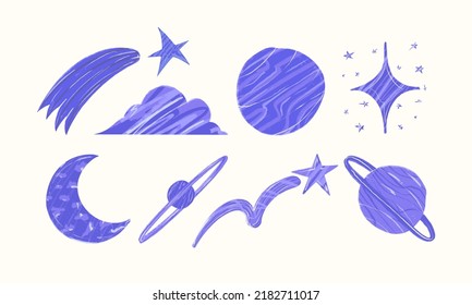 Hand drawn Sky object art element