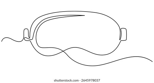 Tira de dormir dibujada a mano, contorno de máscara de sueño negro suave, dibujo continuo de una línea de máscara de sueño, paquete de iconos de máscara de ojos en versiones delineadas y planas, iconos de máscara de ojos establecidos en estilo de línea sólida y delgada