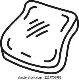 Hand Drawn sliced bread illustration isolated on background