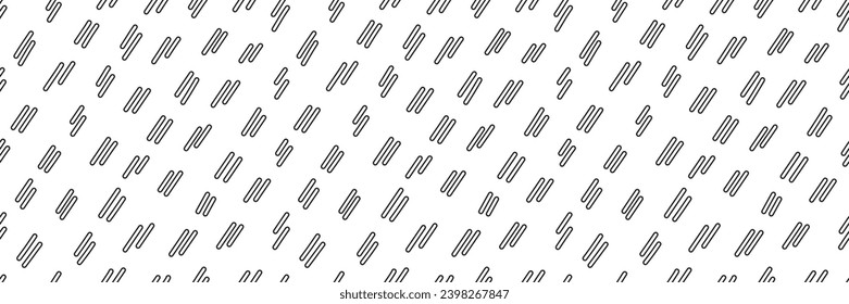 Hand drawn small dash seamless pattern. Black grunge doodle stroke on white background. Abstract vector wallpaper, print.