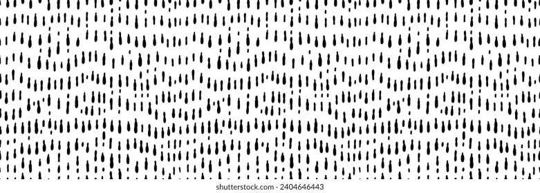 Hand drawn small dash seamless pattern. Black grunge doodle stroke on white background. Abstract vector wallpaper, print. 
