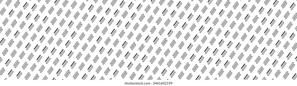 Hand drawn small dash seamless pattern. Black grunge doodle stroke on white background. Abstract vector wallpaper, print