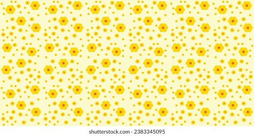 Hand drawn small flowers pattern