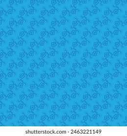 Hand drawn small flowers pattern  with color background