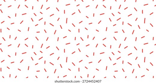 Padrão sem emenda de traço vermelho pequeno desenhado à mão. Simples e abstrata, design de textura geométrica plano de fundo sem emenda. 
