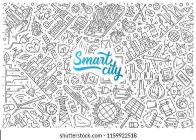 Fondo vectorial del doodle dibujado por la mano