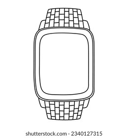 hand drawn Smart Watch illustration in doodle style