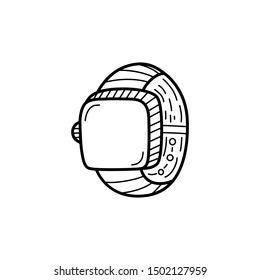 Hand drawn Smart Watch isolated on a white. Sketch. Vector illustration.
