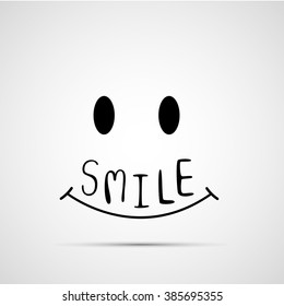 hand drawn smile font design, vector illustration, graphic design, typographic