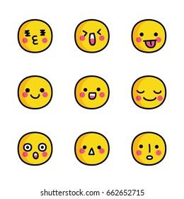 Hand Drawn Smiley Faces Doodle