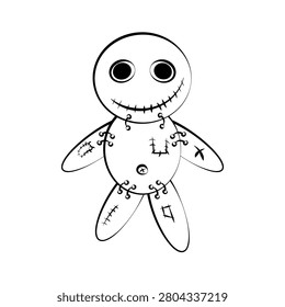 Hand drawn smiley voodoo