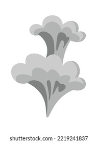 Hand drawn smoke or dust cloud. Abstract element