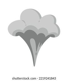 Hand drawn smoke or dust cloud. Abstract element