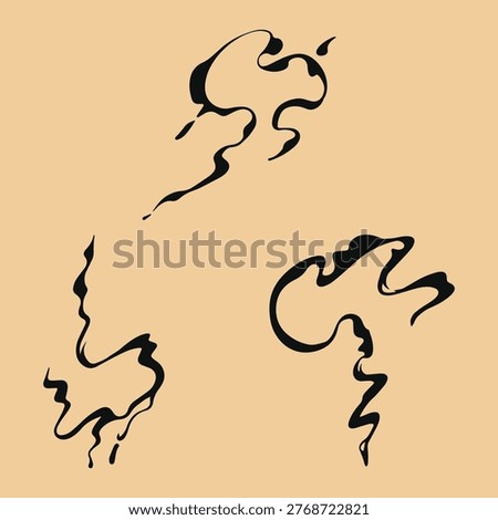 Hand Drawn Smoke Effect Set