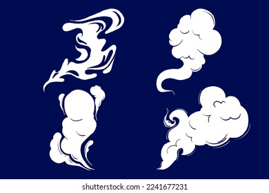 hand drawn smoke vector element design