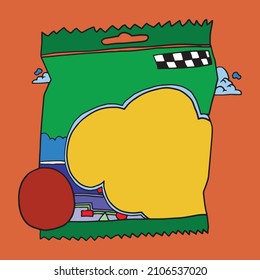 diseño de aperitivos dibujado a mano para la plantilla de póster_003