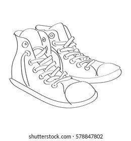 hand drawn sneakers.
