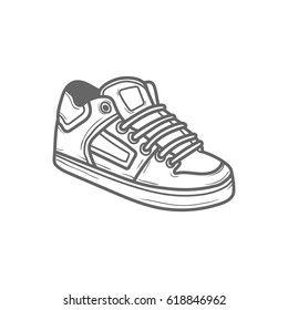 Hand Drawn Sneakers Stock Vector (Royalty Free) 618846962 | Shutterstock