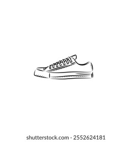 Hand drawn Sneakers flat vector design