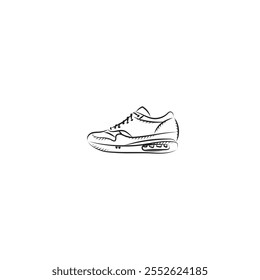 Diseño de Vector plano de zapatillas de deporte dibujadas a mano
